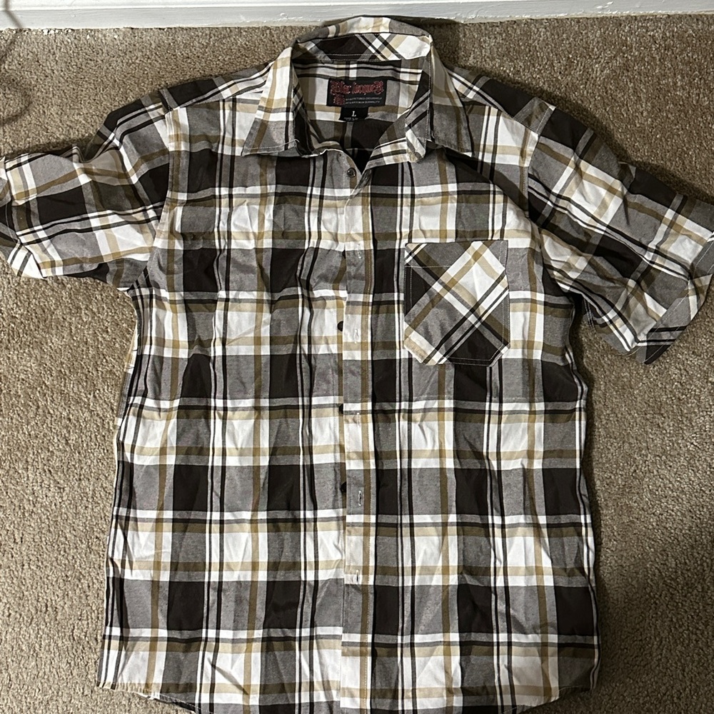 Plaid Casual Button Up